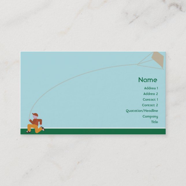 Tarjeta De Visita Muchacho - negocio (Anverso)