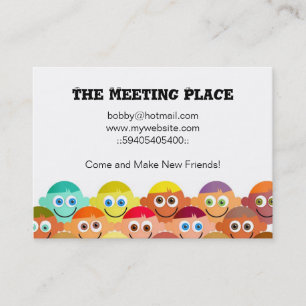 Tarjeta De Visita Muchedumbre feliz, el lugar de reunión