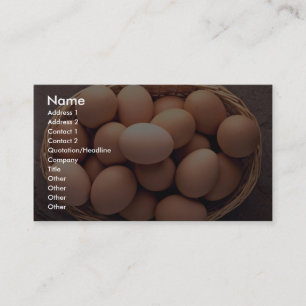 Tarjeta De Visita Muchos huevos en cesta