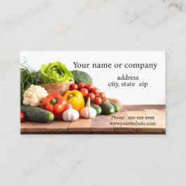 Tarjeta De Visita Muchos vegetales frescos