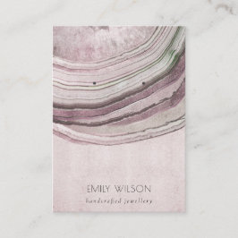 Tarjeta De Visita Muda Rubor Agate Earthy Necklace