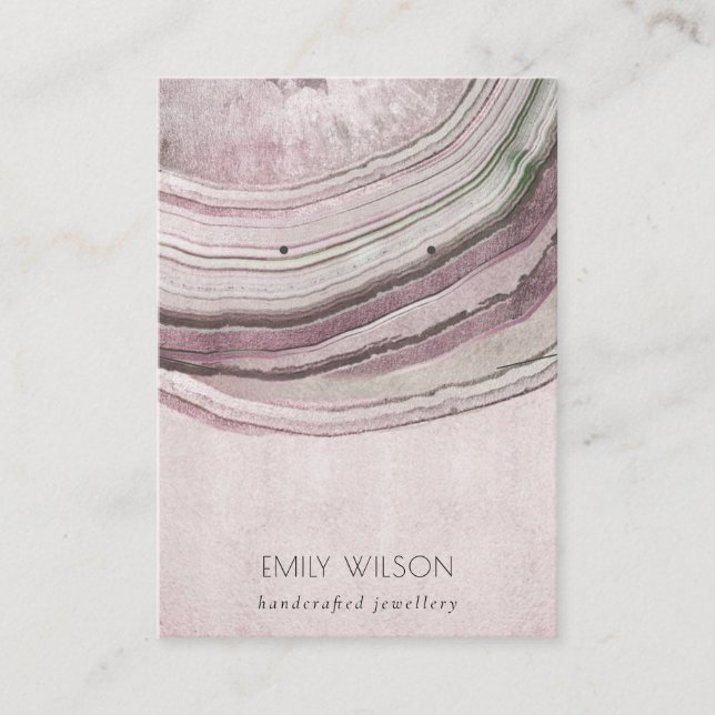 Tarjeta De Visita Muda Rubor Agate Earthy Necklace  (Anverso)