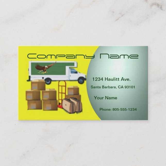 Tarjeta De Visita Mudanza y acarreo (Anverso)