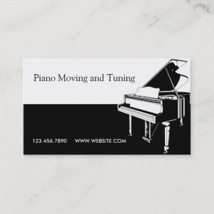 Tarjeta De Visita Mudanza y Afinación de Pianos Movers Reparación de