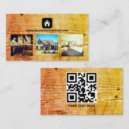 Tarjeta De Visita muebles de construcción de madera de agentes inmob