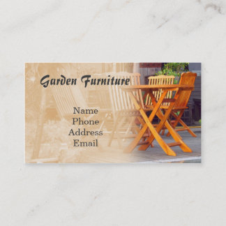 Tarjeta De Visita Muebles del jardín