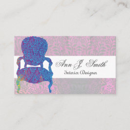 Tarjeta De Visita Muebles florales de la decoración del diseño