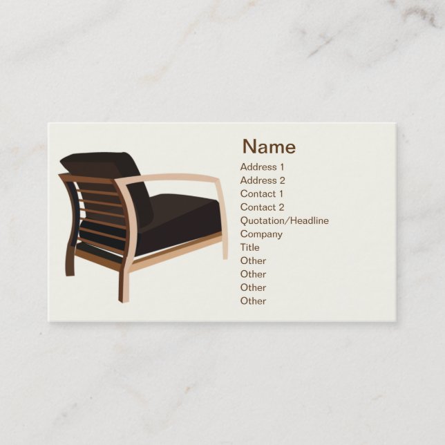 Tarjeta De Visita Muebles - negocio (Anverso)