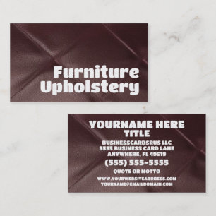 Tarjeta De Visita Muebles Tapicería Hermoso Verde
