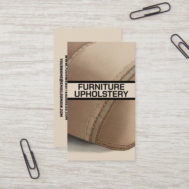 Tarjeta De Visita Muebles Tapón Cubierta Colgada (Anverso/Reverso In Situ)