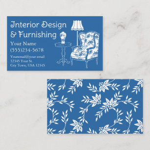 Tarjeta De Visita Muebles Victorianos Negocio de Diseño de Interiore