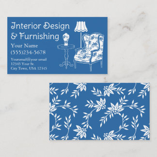 Tarjeta De Visita Muebles Victorianos Negocio de Diseño de Interiore