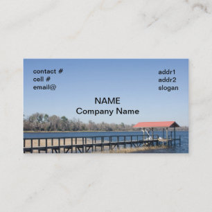 Tarjeta De Visita muelle del barco del lago