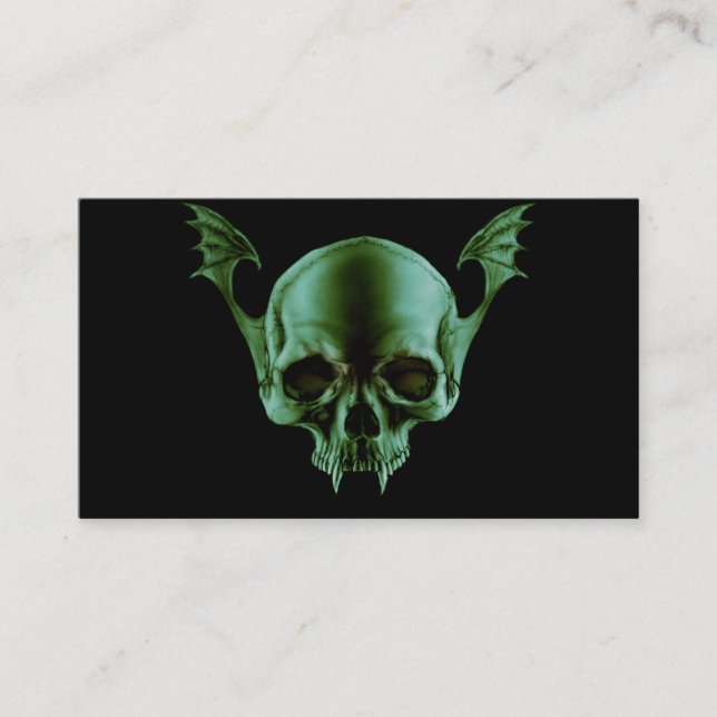 Tarjeta de visita muerta del cráneo del empeine (Anverso)