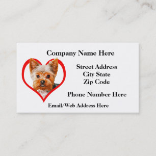 Tarjeta De Visita Muestra 9 de la preparación del mascota