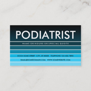 Tarjeta De Visita muestra azul PODIATRIST