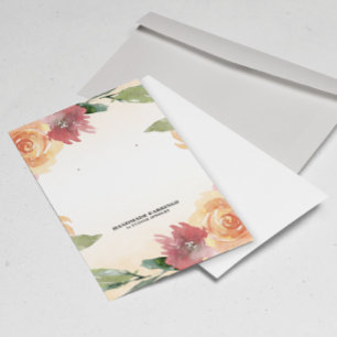 Tarjeta De Visita Muestra de aretes florales rojos naranja de primav