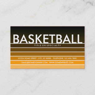 Tarjeta De Visita muestra de naranja de baloncesto