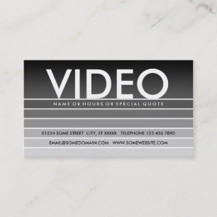 Tarjeta De Visita muestra gris VIDEO