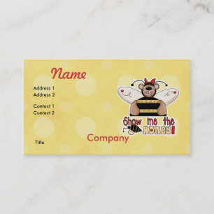 Tarjeta De Visita Muéstrame el Oso Abeja de la Miel