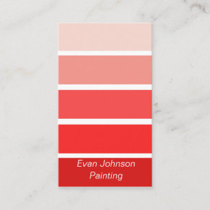 Tarjeta De Visita Muestras de pintura roja