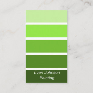Tarjeta De Visita Muestras de pintura verde