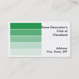 Tarjeta De Visita Muestras de pintura verde brillante