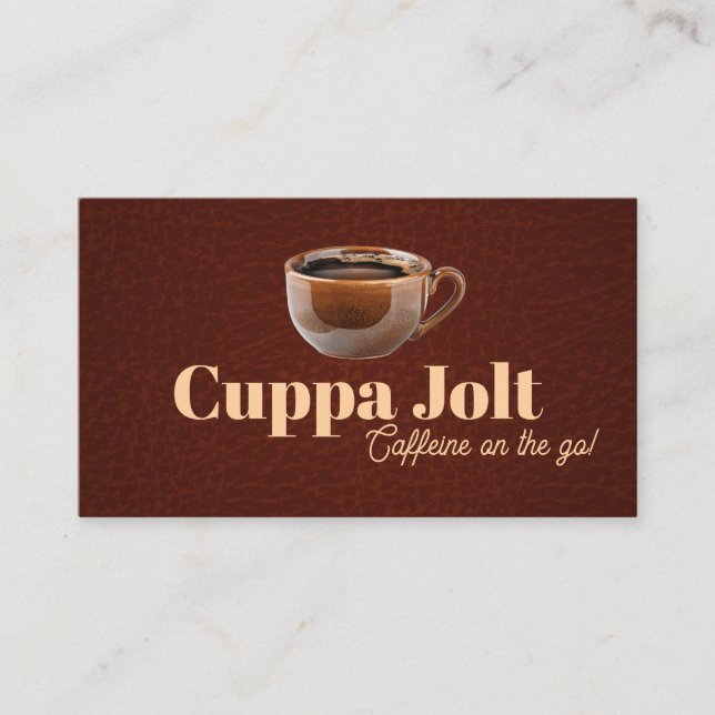 Tarjeta De Visita Mug cerámica del café (Anverso)