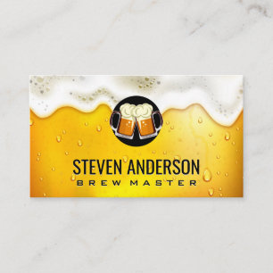 Tarjeta De Visita Mugs Clanking   Escarcha de cerveza