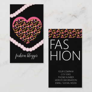 Tarjeta De Visita Mujer Animal Belleza Fashionista Bloguera Planific