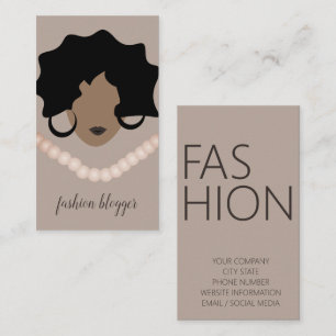 Tarjeta De Visita Mujer Bloguera De Moda Belleza Planificadora De Ne
