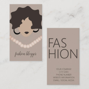 Tarjeta De Visita Mujer Bloguera de Moda y Belleza Planificadora
