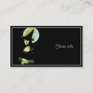 Tarjeta De Visita Mujer bruja Mona Lisa Halloween