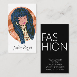 Tarjeta De Visita Mujer Chic Belleza Fashionista Bloguera Planificad