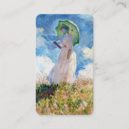 Tarjeta De Visita Mujer con un arte de Claude Monet del parasol
