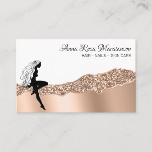 Tarjeta De Visita *~* Mujer de Belleza Girona Rosa Diosa del Cabello