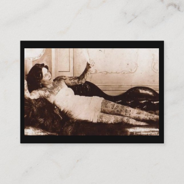 Tarjeta De Visita Mujer de Fin De Siecle Tattooed (Anverso)