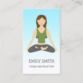 Tarjeta De Visita Mujer De Yoga En Instructor De Yoga De Lotus Pose