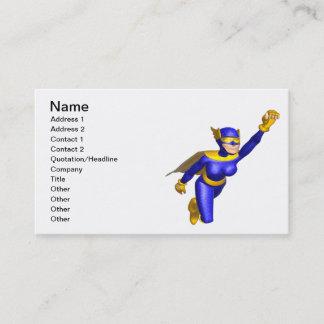Tarjeta De Visita Mujer del superhéroe