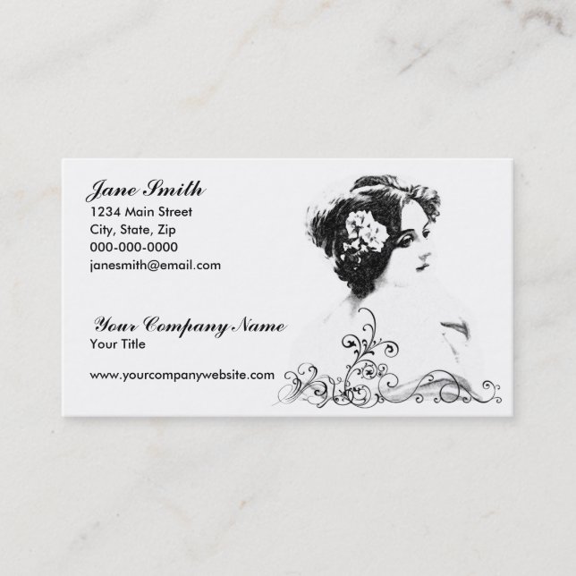 Tarjeta De Visita Mujer del Victorian (Anverso)