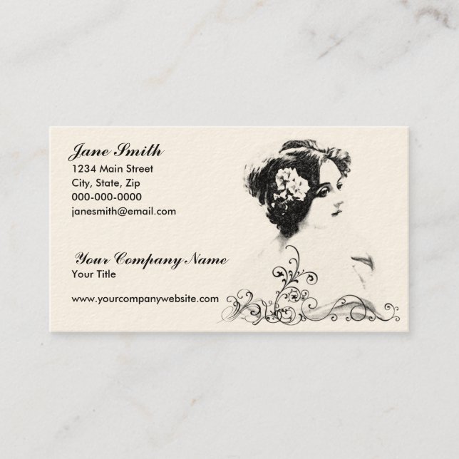 Tarjeta De Visita Mujer del Victorian (Anverso)