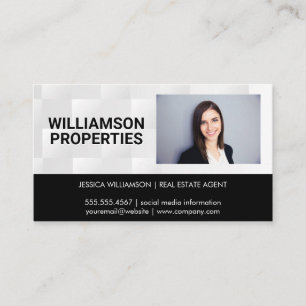 Tarjeta De Visita Mujer empresaria inmobiliaria   Moderno y elegante