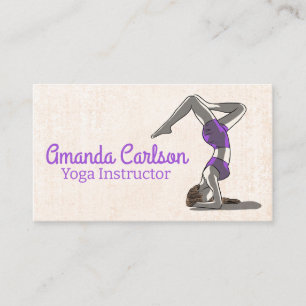 Tarjeta De Visita Mujer en la cresta del yoga