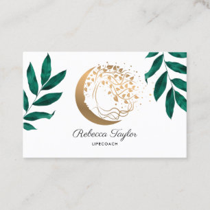 Tarjeta De Visita mujer espiritual femenina vida entrenadora árbol d