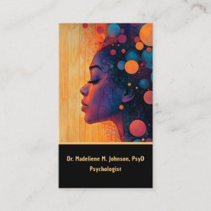 Tarjeta De Visita Mujer etérea Artsy Silhouette Psicóloga QR