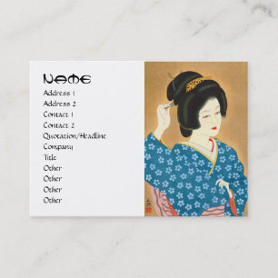 Tarjeta De Visita Mujer japonesa de la señora del sentimiento de la