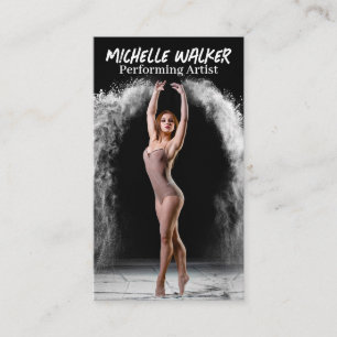 Tarjeta De Visita Mujer Joven Realizando Baile