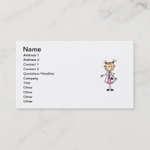 Tarjeta De Visita Mujer Médico Figura de Palitos