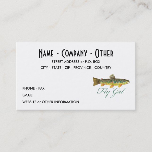 Tarjeta De Visita Mujer Pescadora (Anverso)