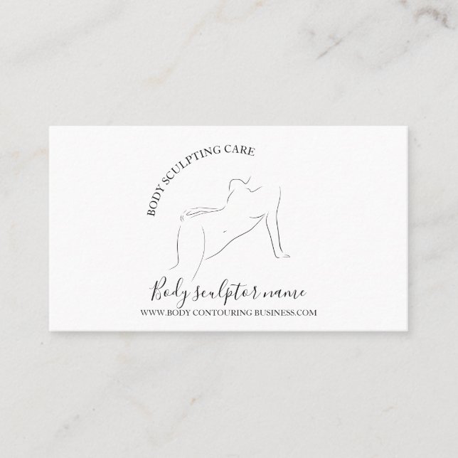 Tarjeta De Visita Mujer que cuida el cuerpo (Anverso)